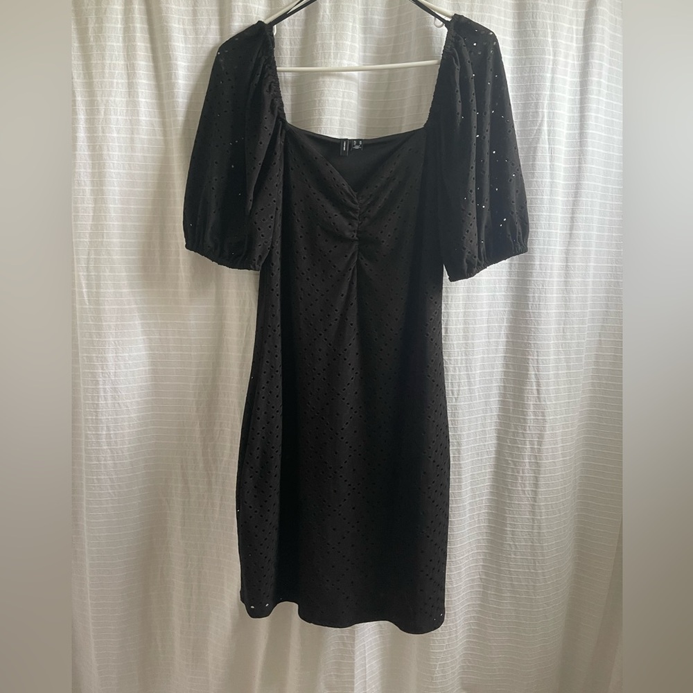 VERO MODA Sweetheart neck eyelet dress Size M